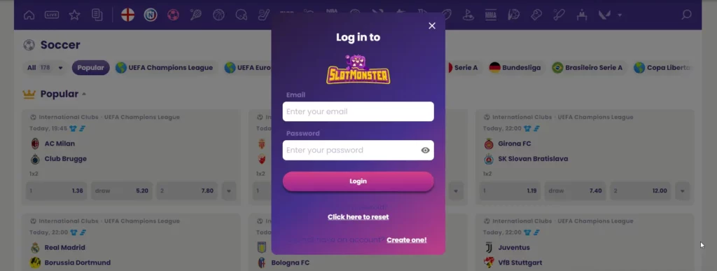 slotmonster login