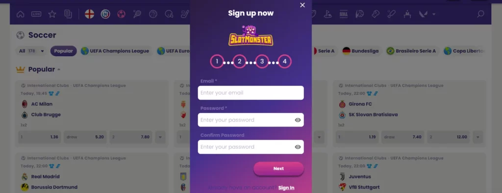 slotmonster register